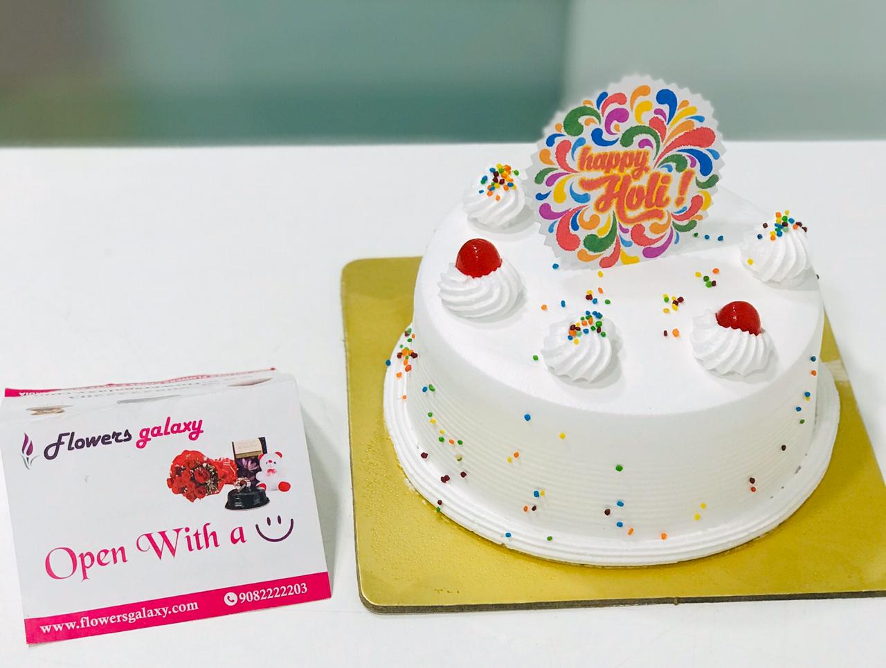 Colourfull Cake for Holi